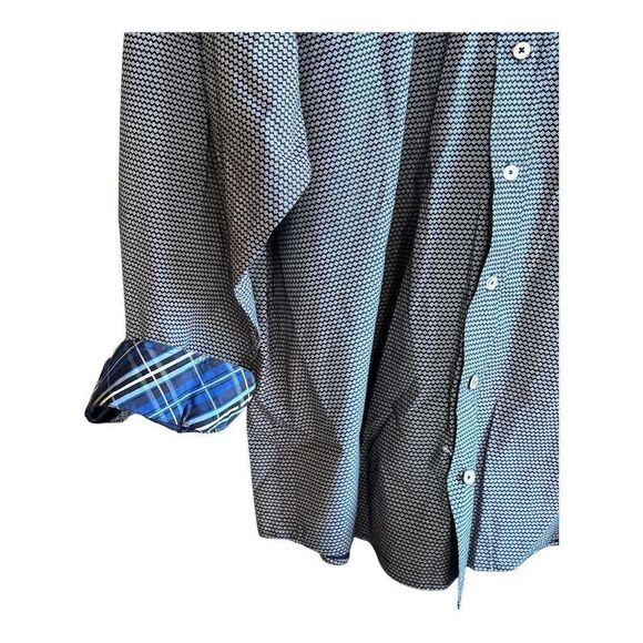 Panhandle Tuf Cooper Men's Geometric Blue Long Sleeve Shirt Size L - Picture 5 of 6